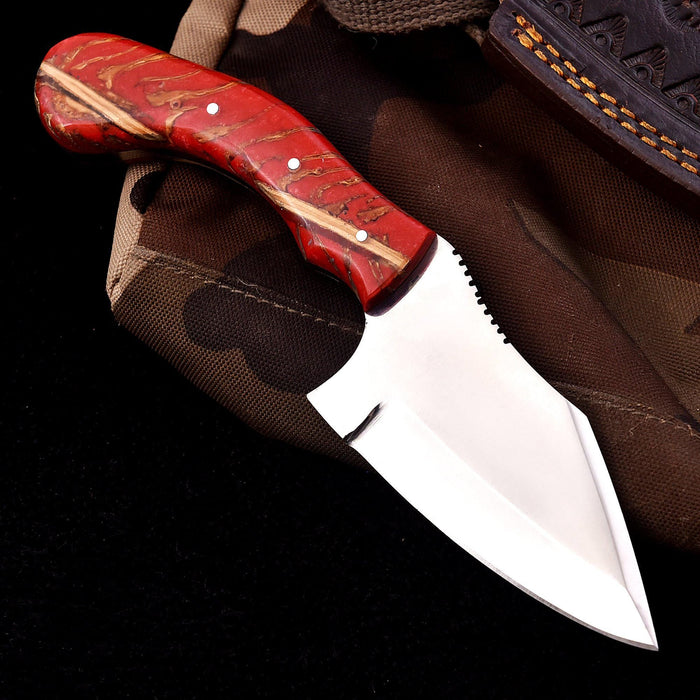 Pinecone Handle Fixed Blade Knife – 4” Stainless Steel Blade | JW SteelCrafts