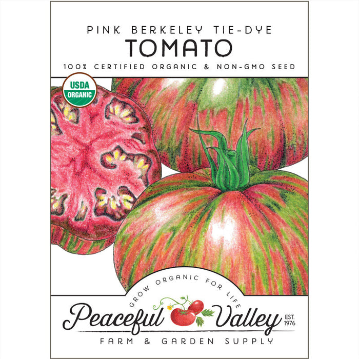 Pink Berkeley Tie-Dye Tomato Seeds (Organic)