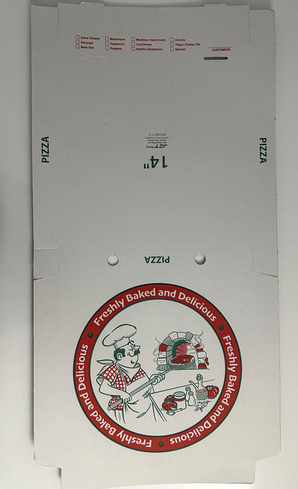 14" x 14" x 2" Premium Pizza Boxes - 50 Bundle | Sturdy Design | Perfect for Delivery & Takeout | Bulk Discounts
