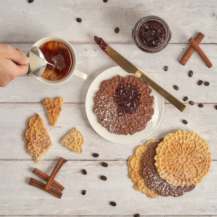 Vanilla & Chocolate Pizzelles