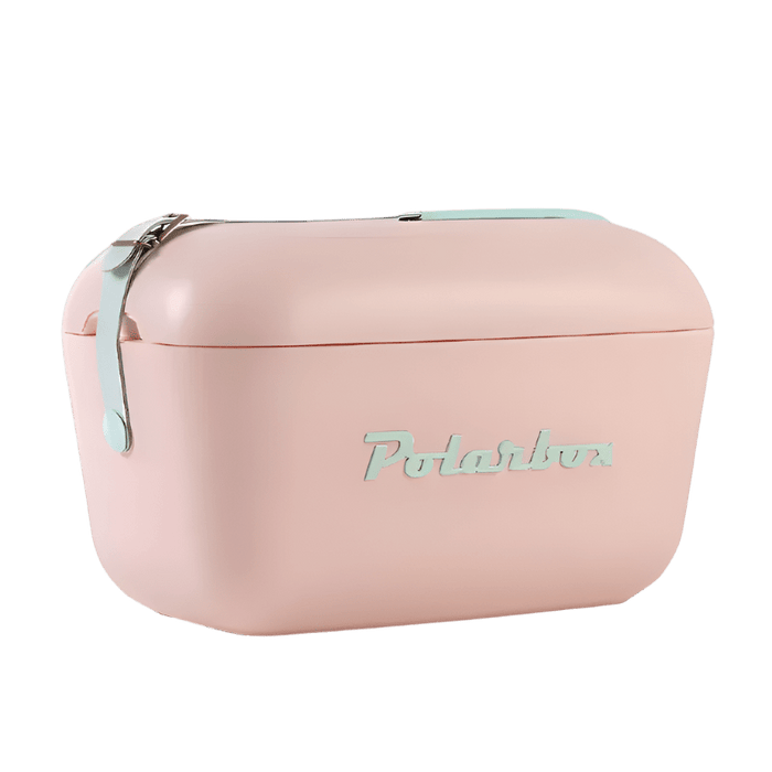 Polarbox - 'Nude' Cooler w/ Cyan Leather Strap (21QT)