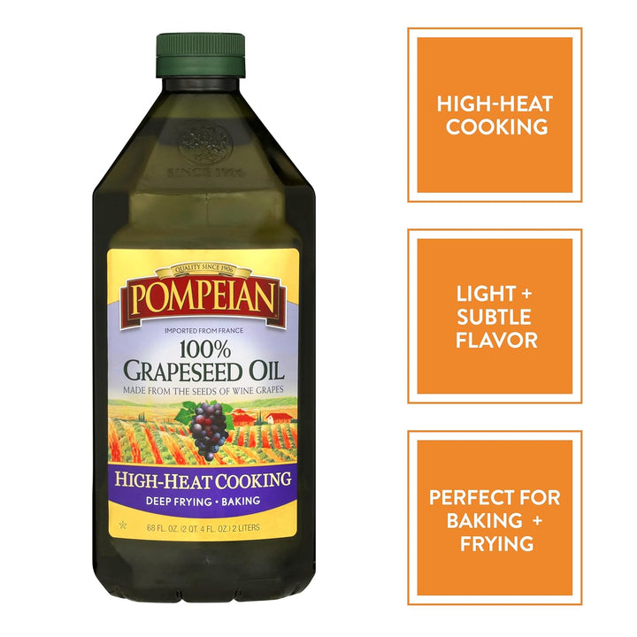 Pompeian 100% Grapeseed Oil (Pack of 6 - 24 Fl. Oz.) — Specialty