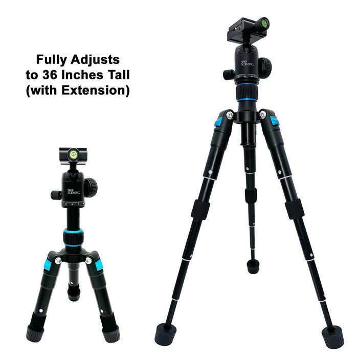 Premium Compact Mini Tripod - Folds to 7 Inches - 36 Inches Extended