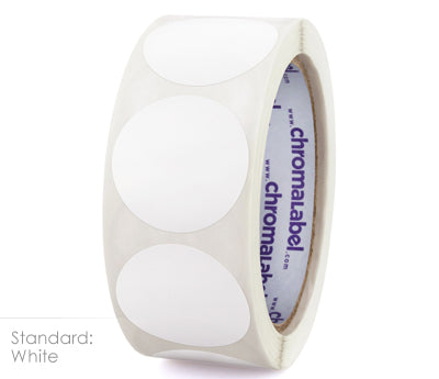 1-1/2" Permanent Round Color-Code Dot Inventory Labels: 500/Roll