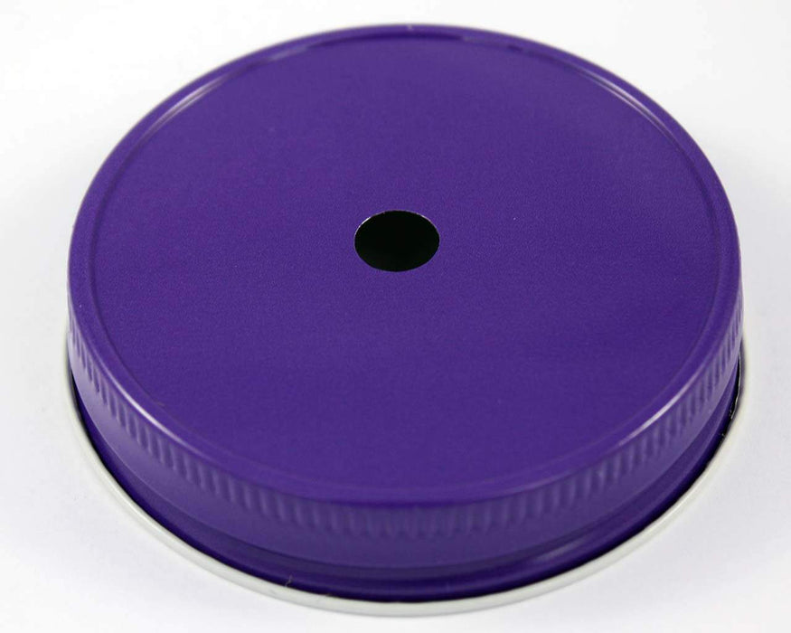 Painted Metal Straw Hole Tumbler Lids for Regular Mouth Mason Jars