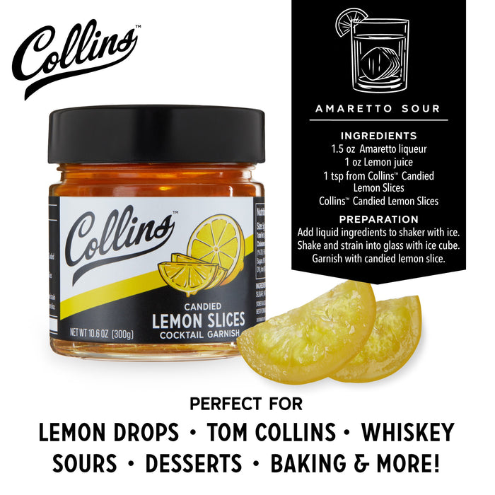 Candied Lemon Slices in Syrup 10.6 oz , Set of 6