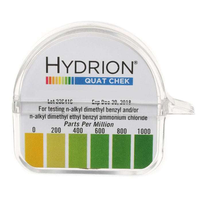 Quat Chek 0-1000ppm High-Range Sanitizer / Disinfectant Test Kit (4 pack)