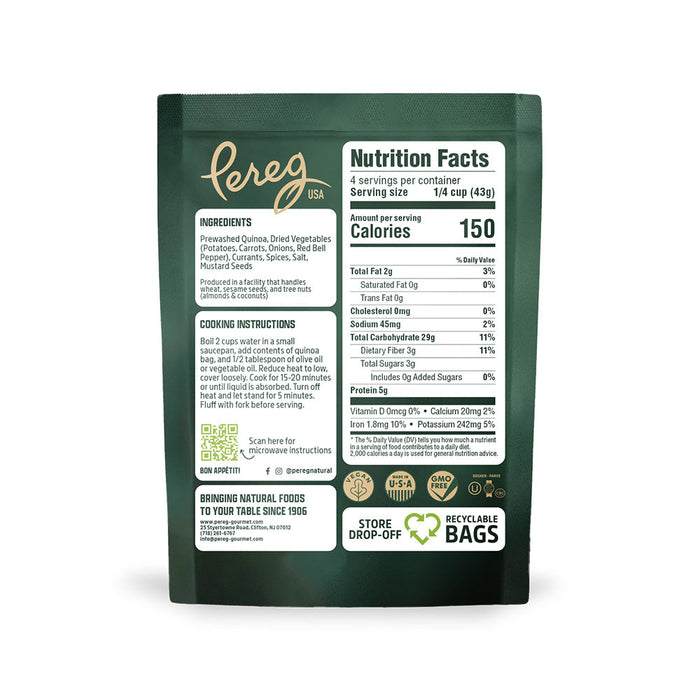 Quinoa - Vegetables Pouch