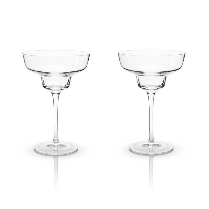 Raye Angled Crystal Margarita Glasses Set of 2