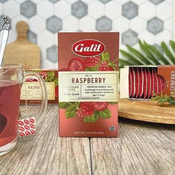 Raspberry Herbal Tea | 20' Tea Bags | 1.41 oz | Galil