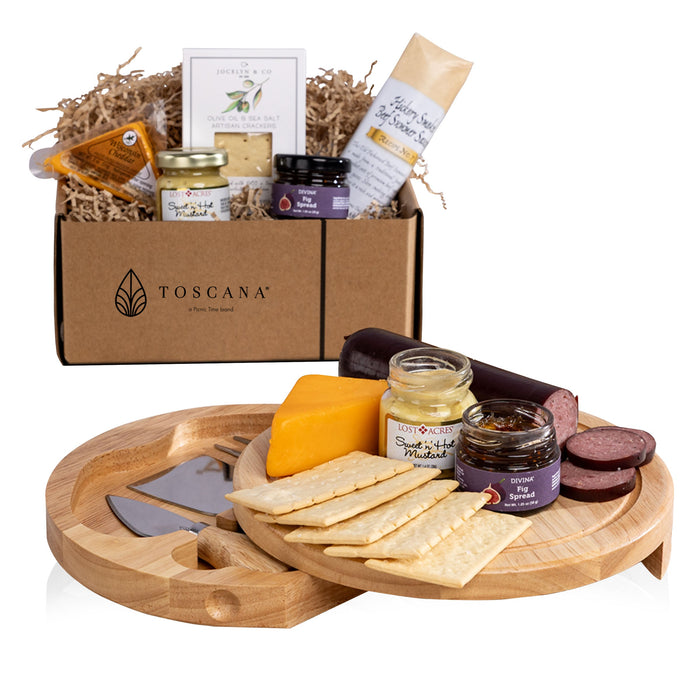 Brie Cheese Board with Gourmet Gift Pack