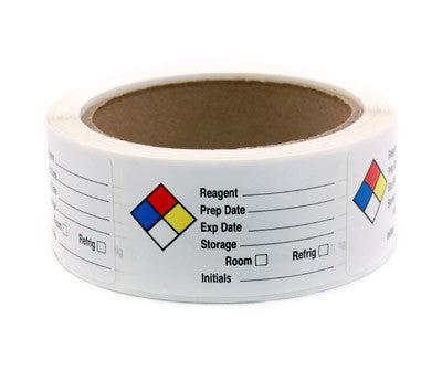 HMIG Safety Labels: Reagent Write-In, 1.5 x 2.5"