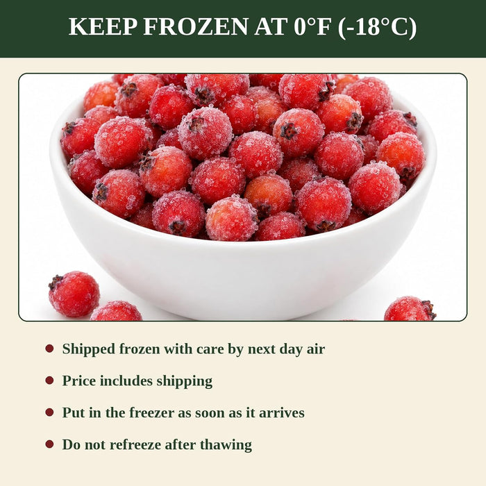 Frozen Red Huckleberries, Whole Berries, 5 lb