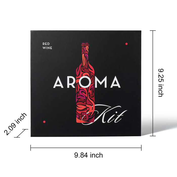 Red Wine Aroma Kit, Tasting & Smelling Aroma Set for Red Wines, 15 Aromas, Training Educational Gift - Beginners & Sommelier Master, Book & Accessories Guide Included, Wine Game Gifts Holiday