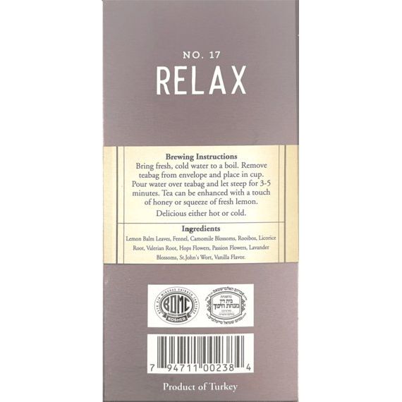 Relax Herbal Tea | 16' Tea Bags | 0.84 oz | Galil