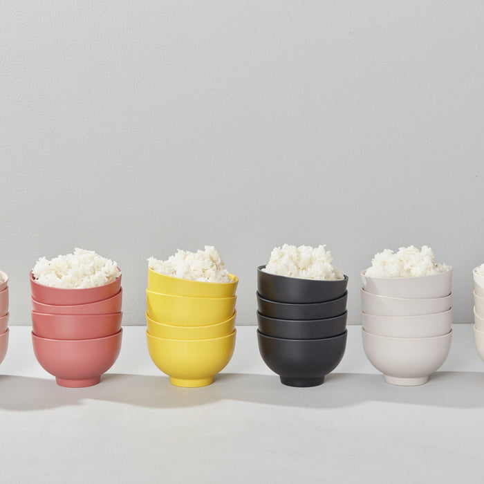 Rice Bowl Set - Black - Set of 4