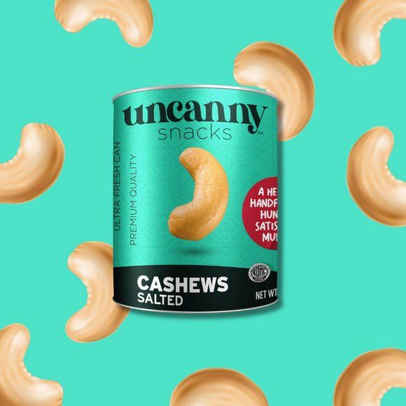 Roasted & Salted Cashews | Can | 1.3 oz | Uncanny