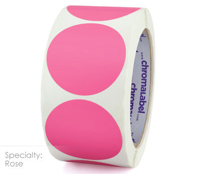 2" Permanent Color-Code Round Dot Inventory Labels: 500/Roll