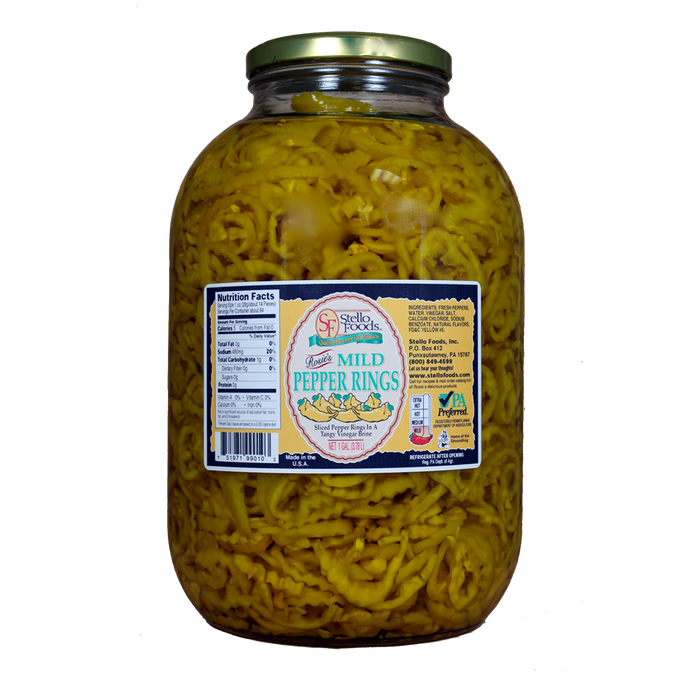 Stello Foods - Rosie's Mild Pepper Rings 128 oz