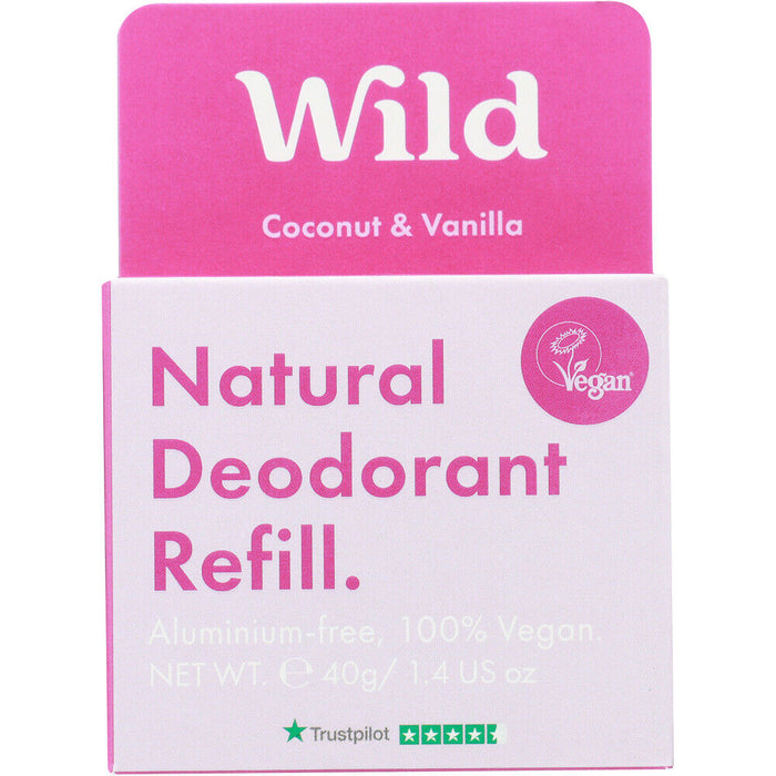 Wild Cosmetics Deodorant Refill Coconut Vanilla - 1.4 Ounces