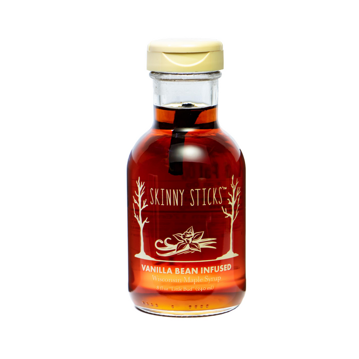 Skinny Sticks Maple Syrup, Vanilla Bean Infused, 8 Fl Oz, Case of 12