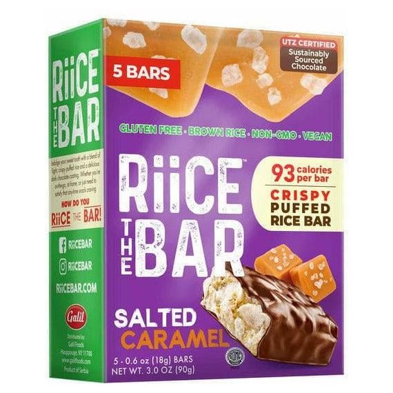 Salted Caramel Puffed Rice Bar | 5 Bars x 0.6 oz | RiiCE the Bar