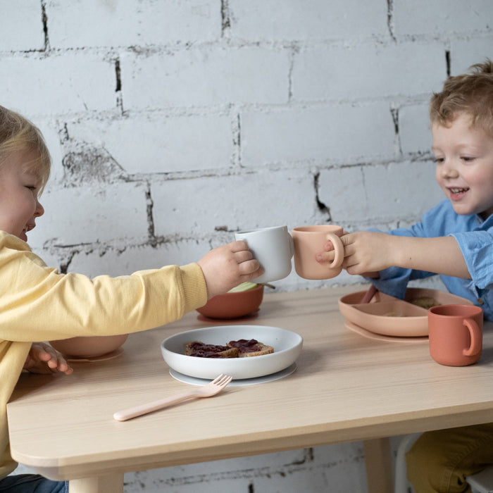 Silicone Training Cup Set - Blush / Terracotta