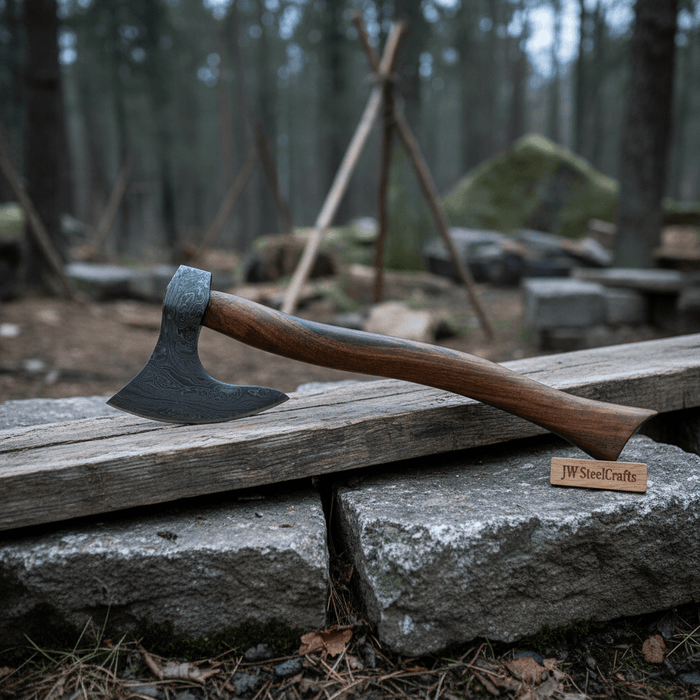 Set of Two Bearded Axes 20 Inch Curved Handles