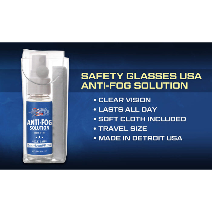 Safety Glasses USA DEFOGIT Anti-Fog Spray Kit For Glasses Made In USA