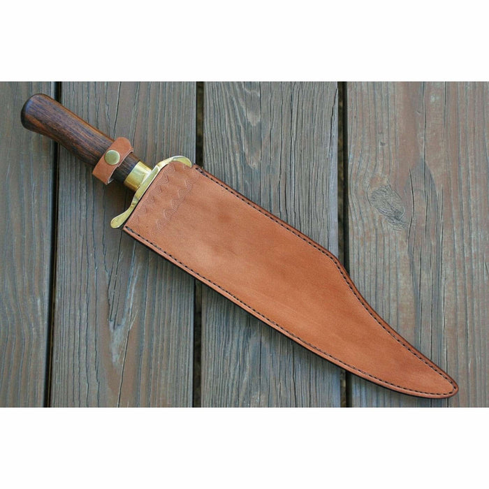 Sheffield Bowie Knife Clip Point Brass Guard Mirror Polish or Damascus Blade