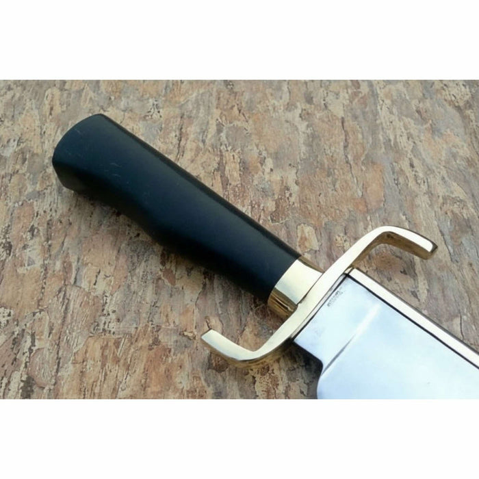 Handmade Frontier Clip Point Bowie Knife Damascus Steel or Mirror Polished Carbon Steel | JW SteelCrafts