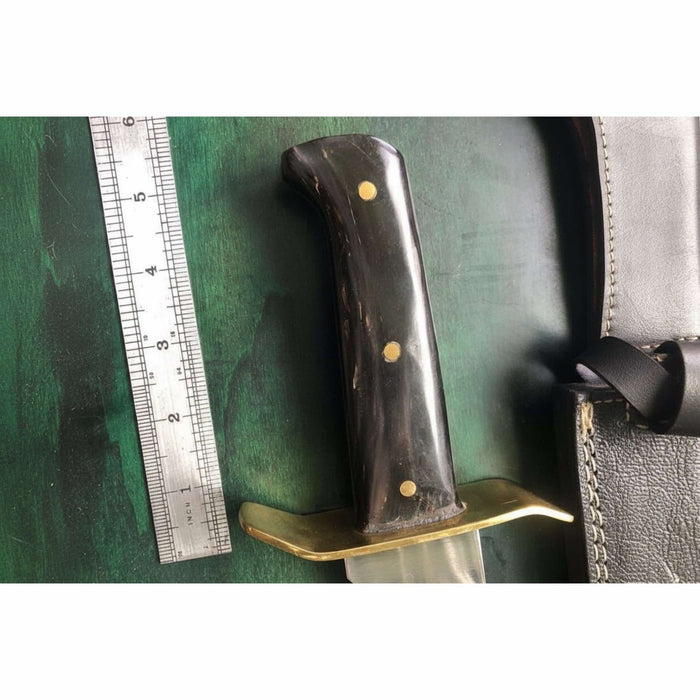 Sheffield Clip Point Bowie Knife Handmade Brass Clip JW SteelCrafts