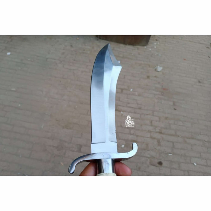 Handmade Sheffield Style Bowie Knife with High Polished Clip Point Blade