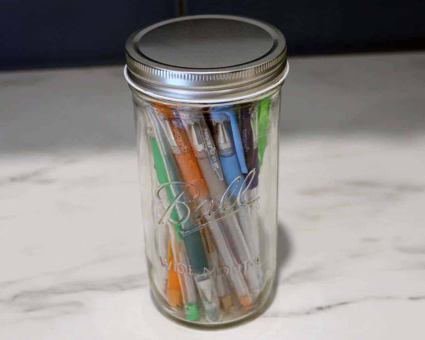 Shiny Metal Storage Lids for Mason Jars 6 Pack
