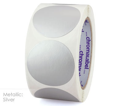 2" Permanent Color-Code Round Dot Inventory Labels: 500/Roll