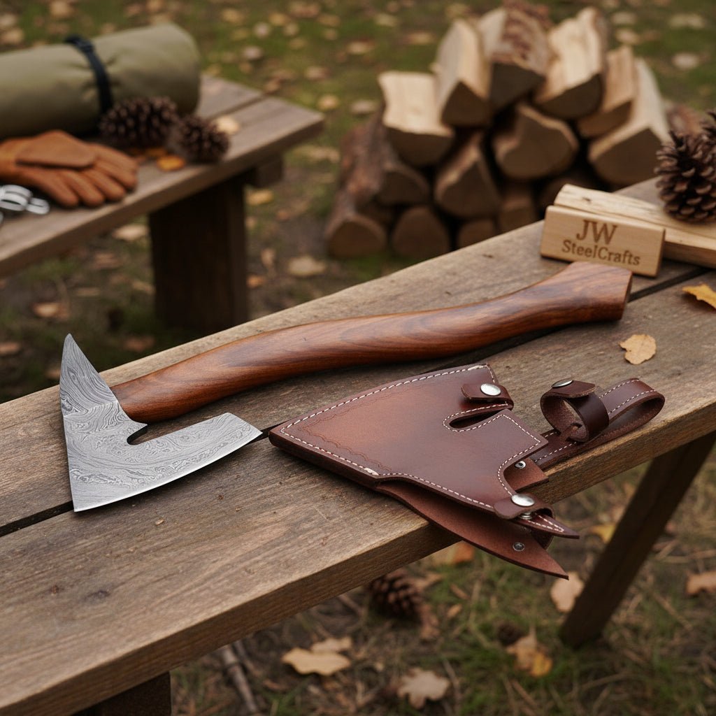 Single-Bit Angular Bearded Axe with Rear Notch — Specialty Food Source