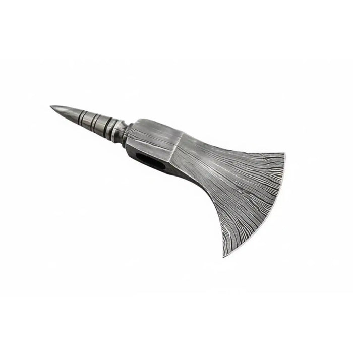 Single-Bit Bearded Axe Head with Tapered Spike Poll