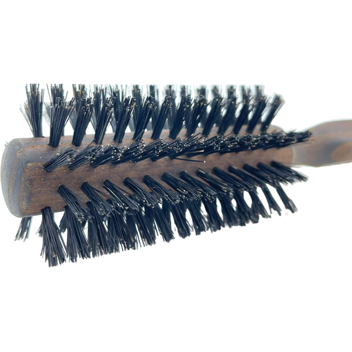 Dural Thermo Ash Wood 10 rows round hair brush with boar bristles