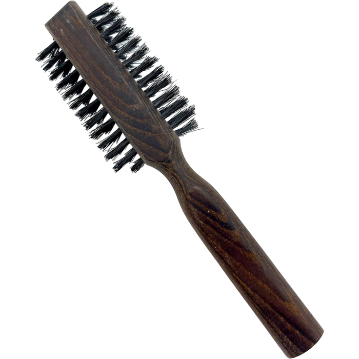 Dural Thermo ash wood half round hair brush with boar bristles - 8 rows