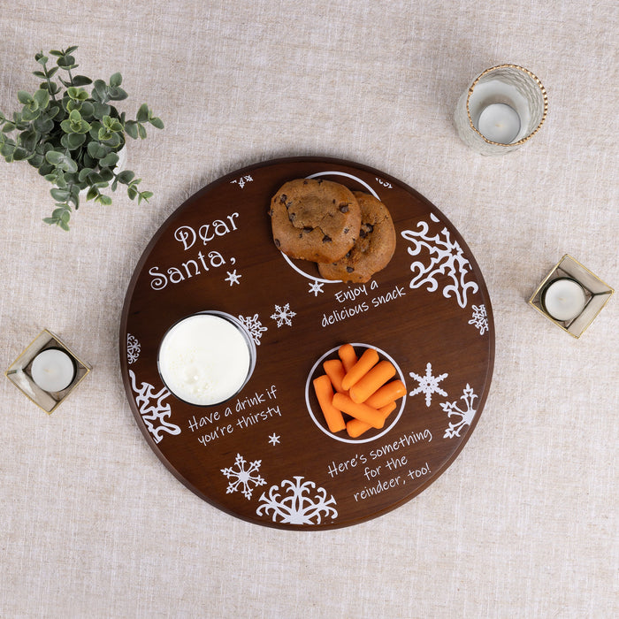 Dear Santa Milk & Cookies Serving Tray