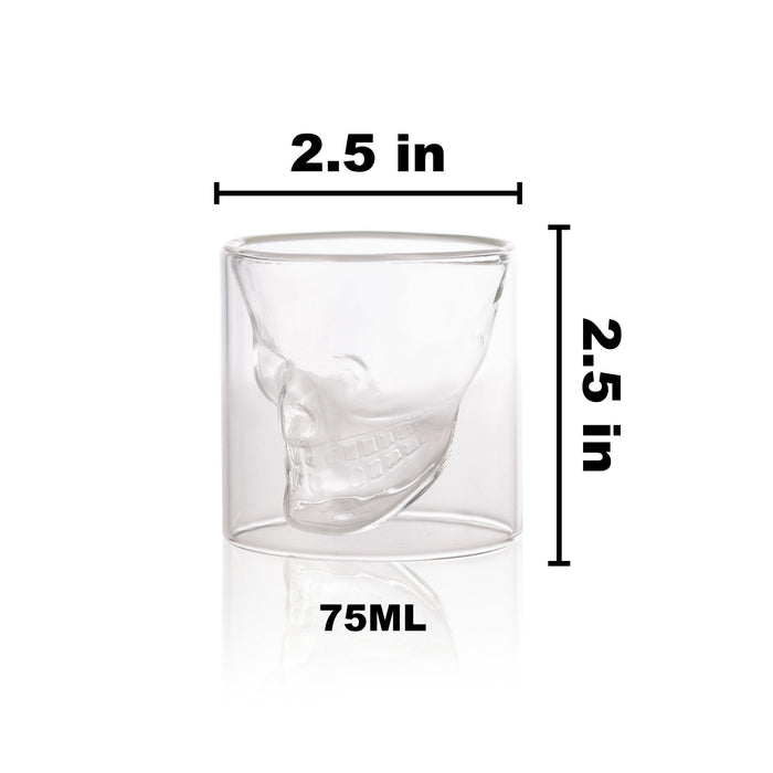 Skull Shot Glasses - Set of 4 (2.5 fl. oz.)