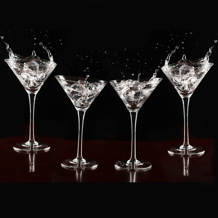 Slanted Martini Glasses - Set of 4 (6oz)