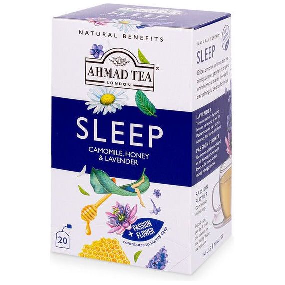 Sleep Tea - Herbal | Natural Benefits | 20' Tea Bags | Ahmad Tea