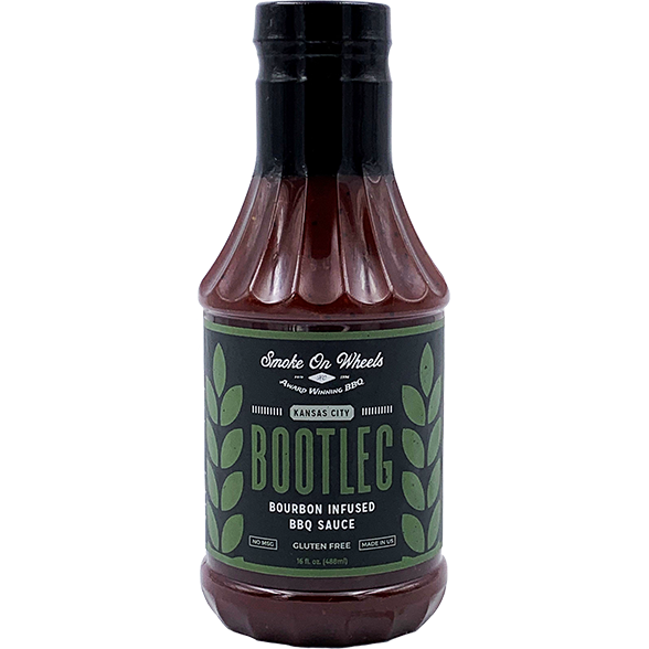 Smoke on Wheels Bootleg Bourbon Infused BBQ Sauce 16 oz.