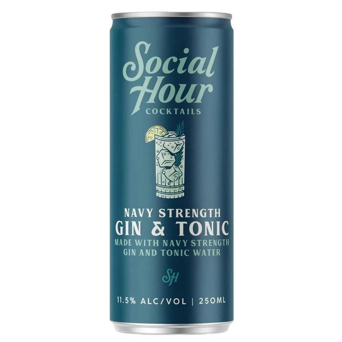 Social Hour Cocktails - 'Navy Strength Gin & Tonic' Cocktail (250ML)