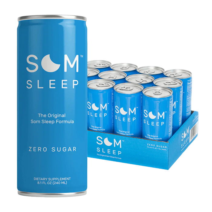 Som Sleep Original Zero Sugar  for Deep Sleep & Relaxation | Pack of 12 - 8.1 Fl Oz