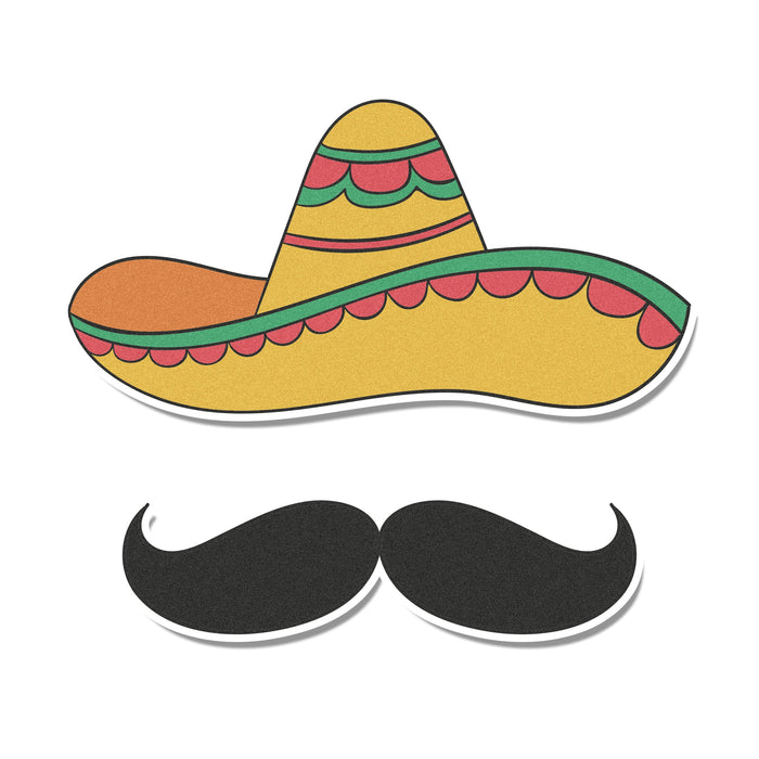 Sombrero & Mustache Edible Cupcake Toppers