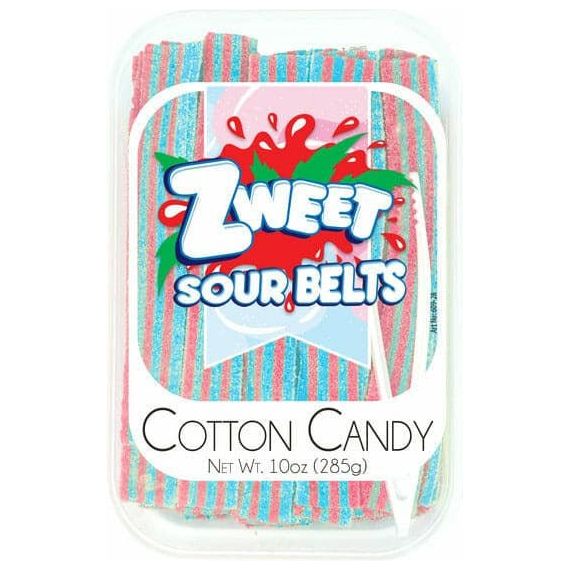 Sour Cotton Candy Belts | Zweet | 10 oz