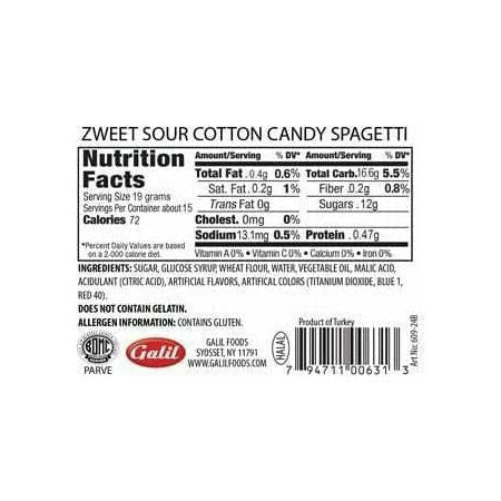 Sour Cotton Candy Belts | Zweet | 10 oz