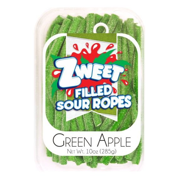 Sour Green Apple Ropes | Zweet | 10 oz